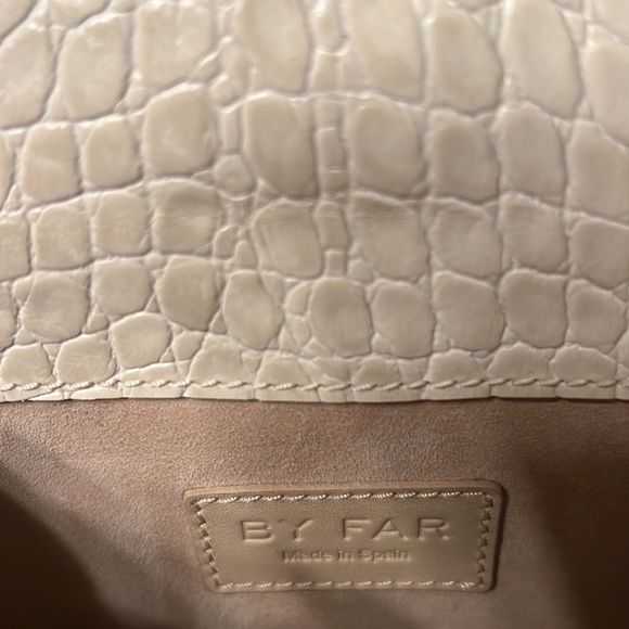 By Far Croc Embossed Leather Ball Bag - Picture 5 of 13